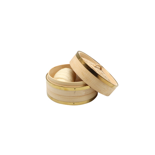 Mini Bamboo steamer with electronic-copper ring
